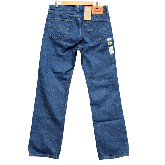 Levis 505 Regular Jeans Mens 34x32 Blue Denim 100% Cotton Straight Fit - Picture 3 of 11